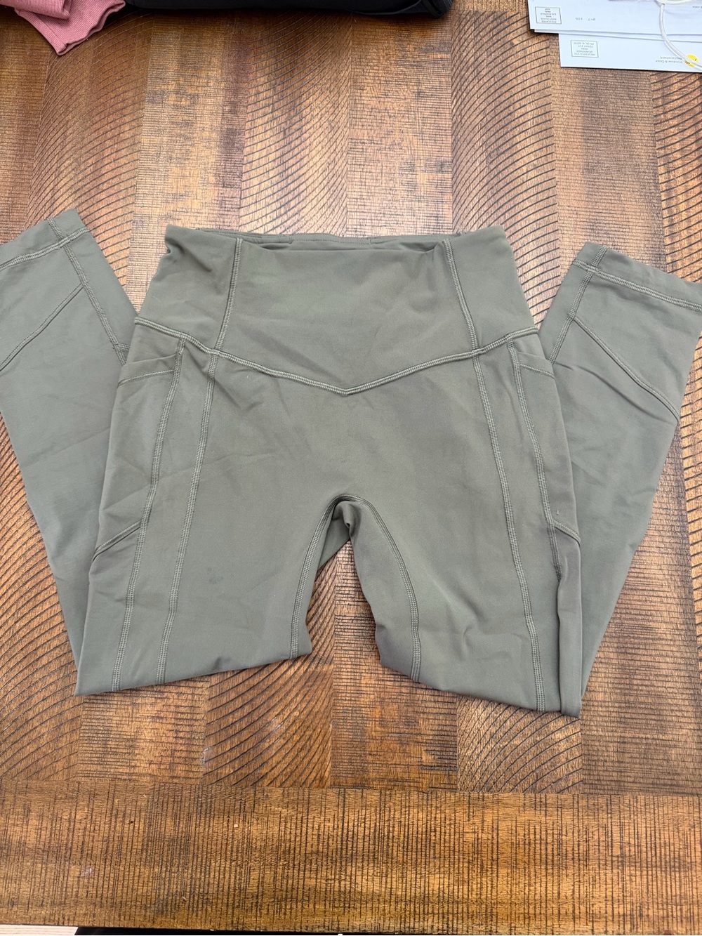lululemon athletica Kids Olive Green High-Rise Performance Leggings